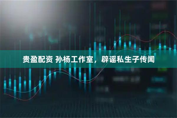贵盈配资 孙杨工作室，辟谣私生子传闻